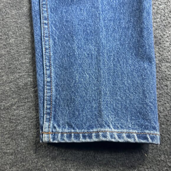 vtg womans TALBOTS Mom Jeans Sz 12 Blue High Rise 100% Cotton Straight 90s y2k - Picture 11 of 13
